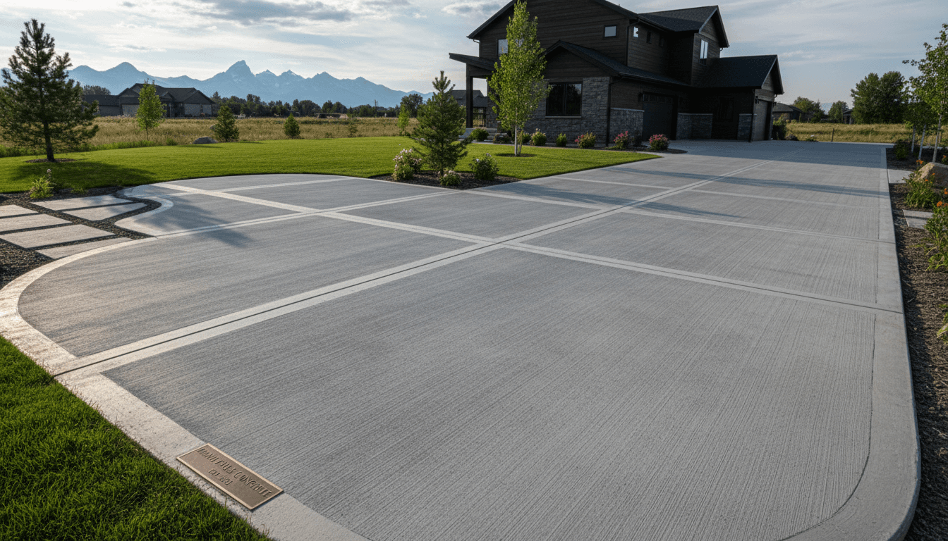 Finished concrete patio project showcasing All Star Mason Construction's quality work