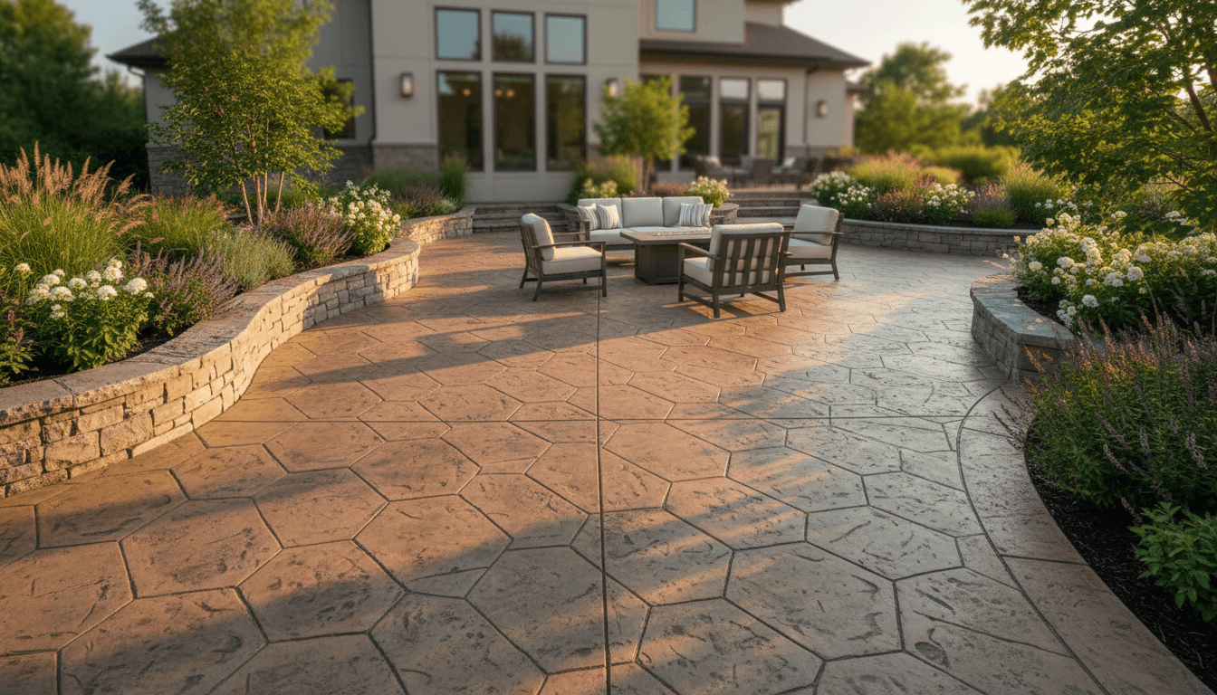 Custom concrete patio work